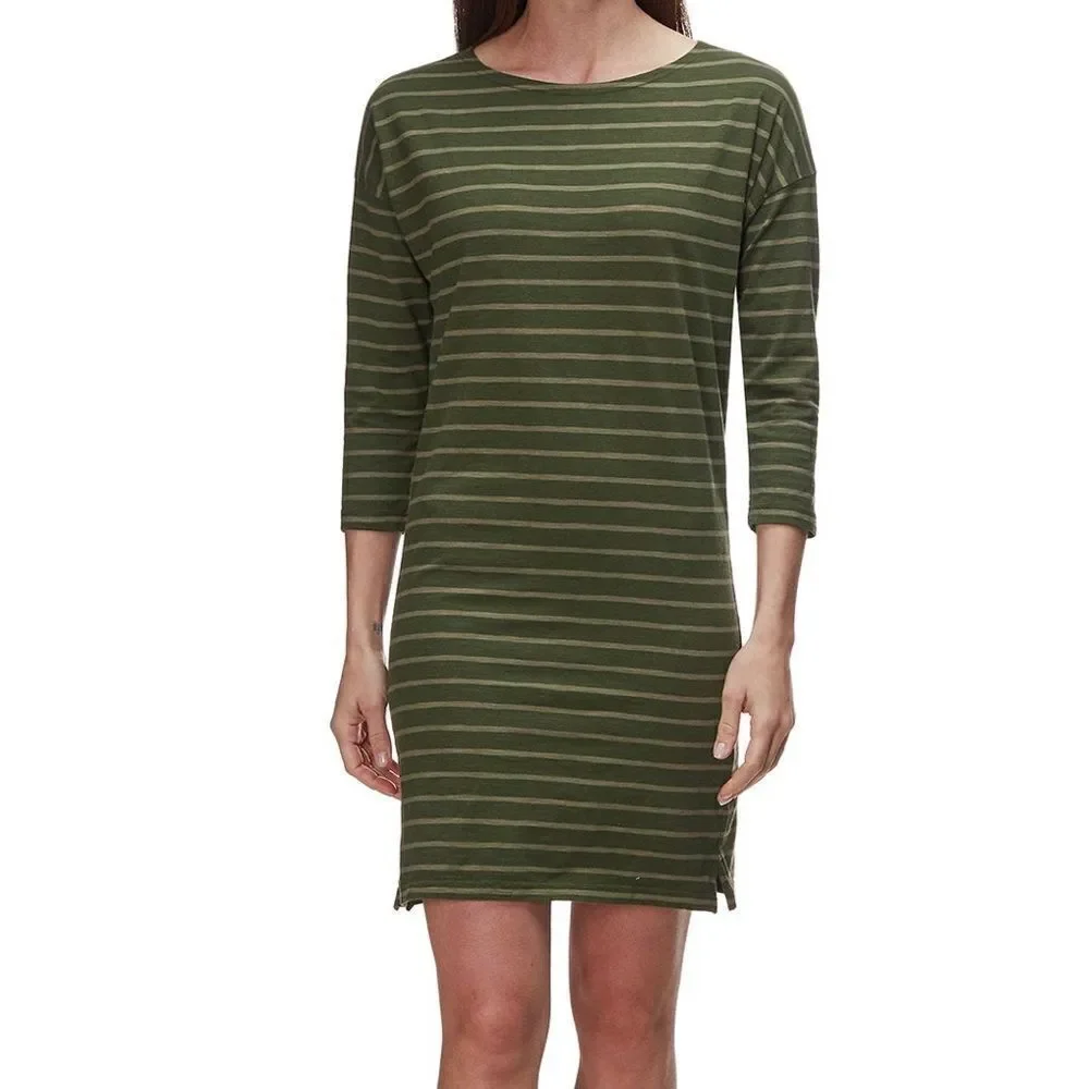 Patagonia W's Seatoller Dress Green Stripe L